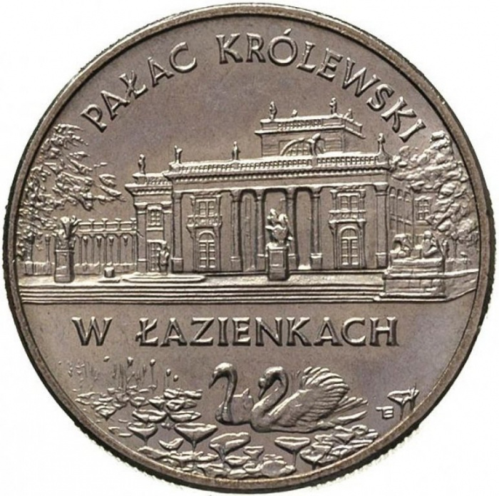 (004) Монета Польша 1995 год 2 злотых &quot;Варшава Королевский дворец&quot;  Медь-Никель  UNC